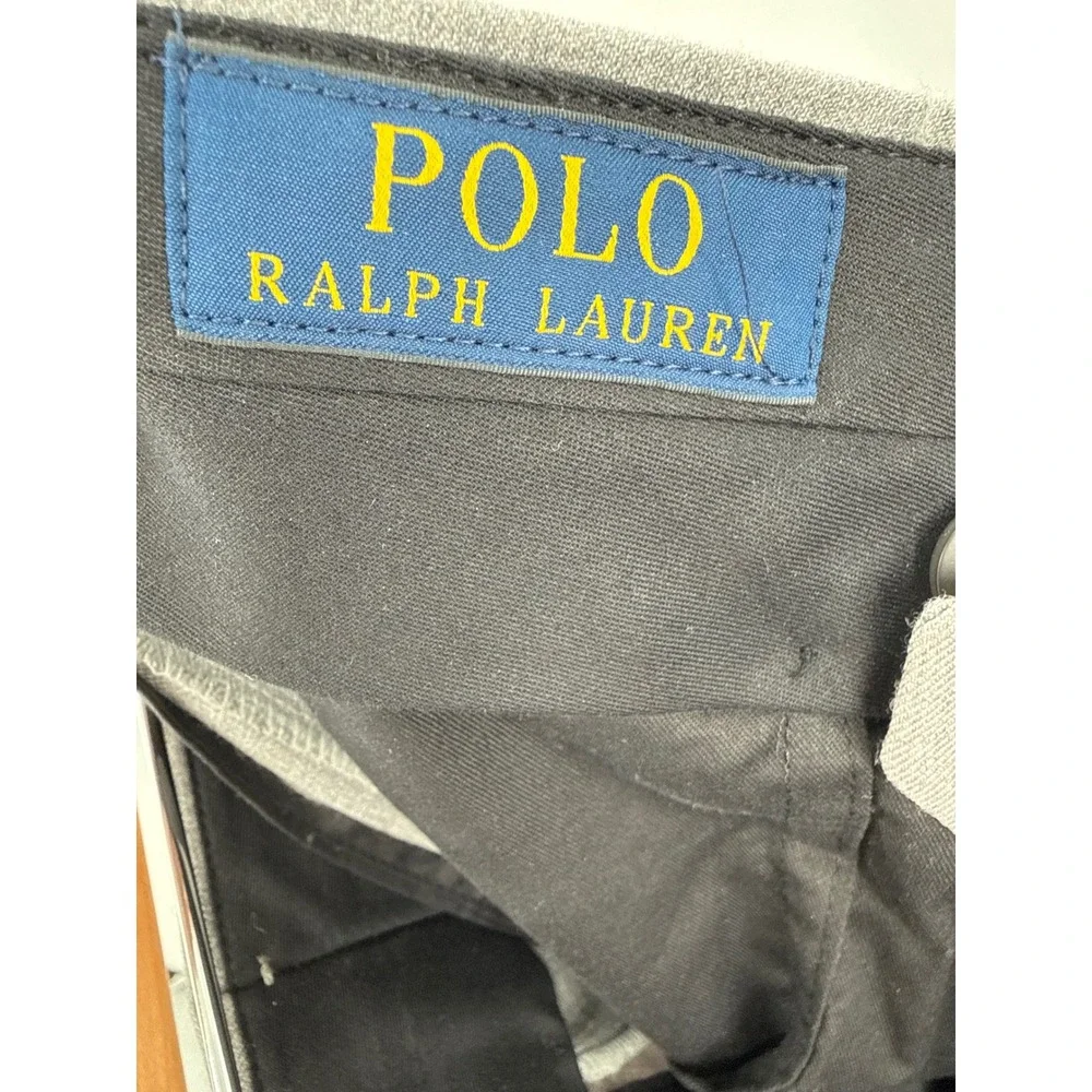 Polo Ralph Lauren Dress Pants Mens 34 Grey Heather Grey Wool Trousers unhemmed